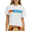 Boyfriend Tees | Tees | Aviator Nation RIDE LOGO BOYFRIEND TEE - WHITE