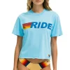 Boyfriend Tees | Tees | Aviator Nation RIDE LOGO BOYFRIEND TEE - SKY