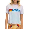 Boyfriend Tees | Tees | Aviator Nation RIDE LOGO BOYFRIEND TEE - TIE DYE BUBBLEGUM TIEDYEBUBBLEGUM