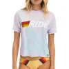 Boyfriend Tees | Tees | Aviator Nation RIDE LOGO WHITE BOYFRIEND TEE - TIE DYE BUBBLEGUM TIEDYEBUBBLEGUM