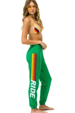Sweatpants | Aviator Nation RIDE LOGO WHITE SWEATPANTS - KELLY GREEN KELLYGREEN