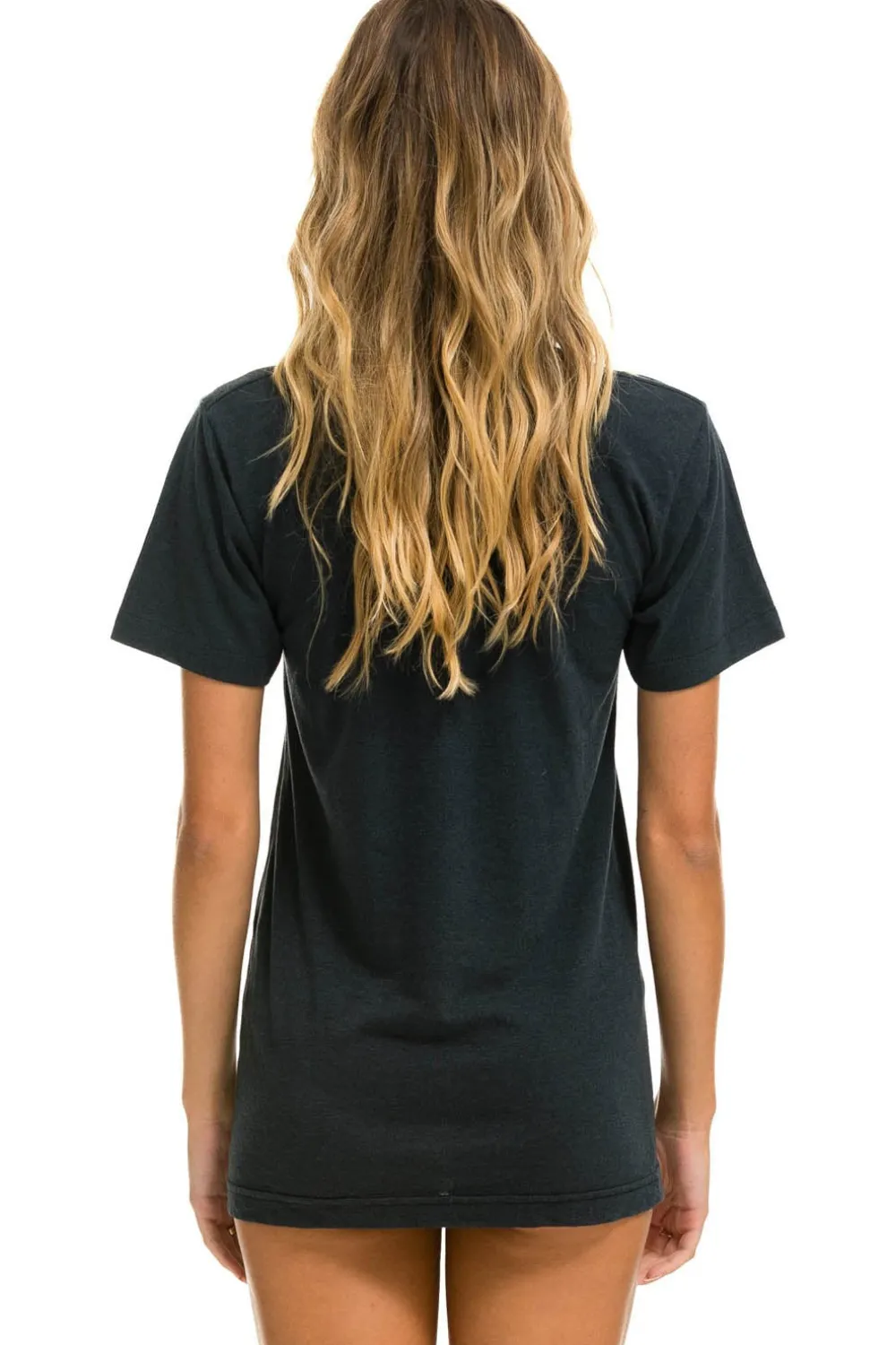 Tees | Tees | Aviator Nation RIDE LOGO WHITE TEE - CHARCOAL