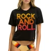 Boyfriend Tees | Tees | Aviator Nation ROCK & ROLL FADE BOYFRIEND TEE - CHARCOAL