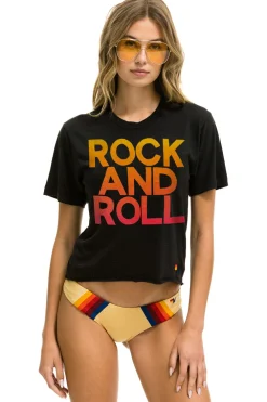 Boyfriend Tees | Tees | Aviator Nation ROCK & ROLL FADE BOYFRIEND TEE - CHARCOAL