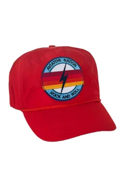 Trucker Hats | Trucker Hats | Aviator Nation ROCK AND ROLL BOLT - VINTAGE NYLON TRUCKER HAT VINTAGENYLONTRUCKERHAT