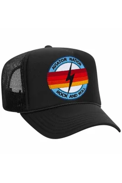 Trucker Hats | Trucker Hats | Aviator Nation ROCK AND ROLL BOLT VINTAGE TRUCKER HAT {{threshold-message}}