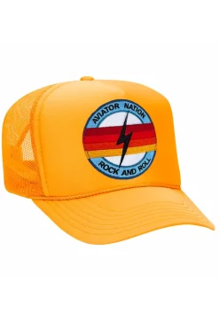 Trucker Hats | Trucker Hats | Aviator Nation ROCK AND ROLL BOLT VINTAGE TRUCKER HAT {{threshold-message}}