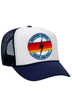 Trucker Hats | Trucker Hats | Aviator Nation ROCK AND ROLL BOLT VINTAGE TRUCKER HAT {{threshold-message}}