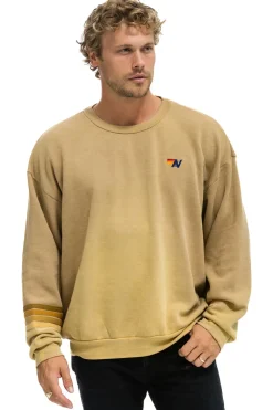Sweatshirts | Sweatshirts | Aviator Nation RUGBY STITCH RELAXED CREW SWEATSHIRT - FADED TAN FADEDTAN