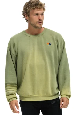 Sweatshirts | Sweatshirts | Aviator Nation RUGBY STITCH RELAXED CREW SWEATSHIRT - FADED ARMY FADEDARMY