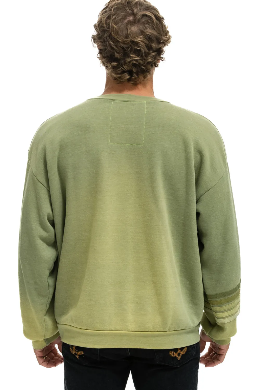 Sweatshirts | Sweatshirts | Aviator Nation RUGBY STITCH RELAXED CREW SWEATSHIRT - FADED ARMY FADEDARMY