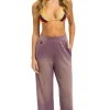 Sweatpants | Aviator Nation RUGBY STITCH WIDE LEG POCKET SWEATPANTS - FADED MOCHA FADEDMOCHA