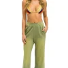 Sweatpants | Aviator Nation RUGBY STITCH WIDE LEG POCKET SWEATPANTS - FADED ARMY FADEDARMY