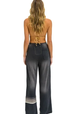 Sweatpants | Aviator Nation RUGBY STITCH WIDE LEG POCKET SWEATPANTS - FADED SMOKE FADEDSMOKE