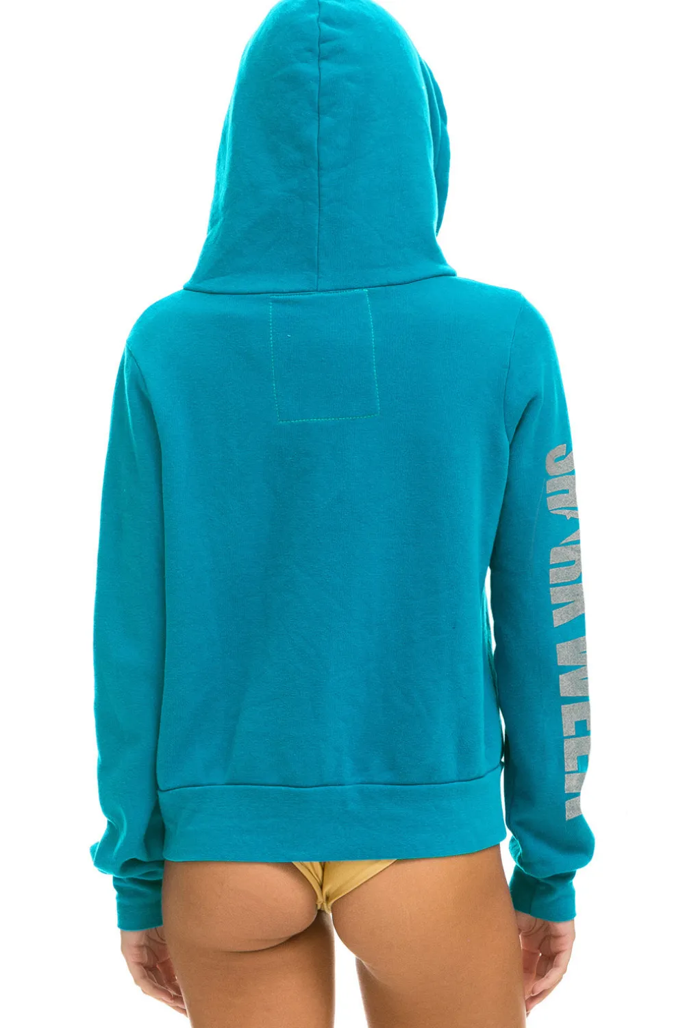 Hoodies | Collab Merchandise | Aviator Nation SHARK WEEK 2024 ZIP HOODIE - TEAL