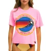 Boyfriend Tees | Aviator Nation SIGNATURE ASPEN  BOYFRIEND TEE - NEON PINK NEONPINK