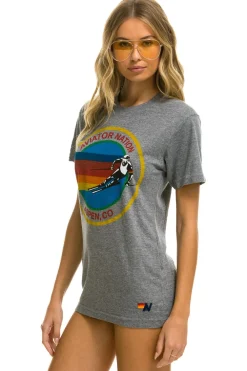 Tees | Tees | Aviator Nation SIGNATURE ASPEN TEE - HEATHER GREY HEATHERGREY