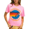 Boyfriend Tees | Aviator Nation SIGNATURE AUSTIN BOYFRIEND TEE - NEON PINK NEONPINK