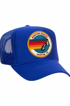 Trucker Hats | Trucker Hats | Aviator Nation SIGNATURE AUSTIN TRUCKER HAT sick!Allofourproductsgothroughanintensebreaking-downprocessthatgivesthemavintagefeelyou'lllovebecauseit'sbrokeninfromdayoneofwearingit.Allofourhatsareadjustable!