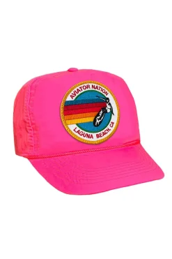 Trucker Hats | Trucker Hats | Aviator Nation SIGNATURE LAGUNA BEACH VINTAGE NYLON TRUCKER HAT