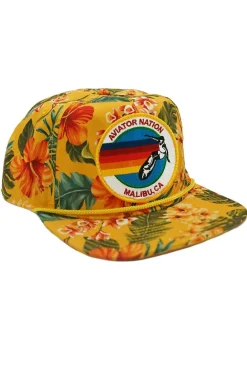 Trucker Hats | Trucker Hats | Aviator Nation SIGNATURE MALIBU VINTAGE SAFARI TWILL LOW-RISE TRUCKER