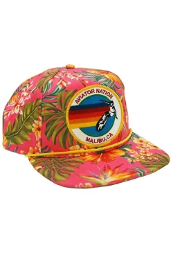 Trucker Hats | Trucker Hats | Aviator Nation SIGNATURE MALIBU VINTAGE SAFARI TWILL LOW-RISE TRUCKER