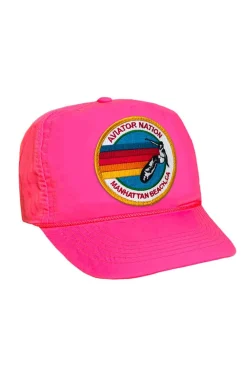 Trucker Hats | Trucker Hats | Aviator Nation SIGNATURE MANHATTAN BEACH VINTAGE NYLON TRUCKER HAT