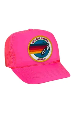 Trucker Hats | Trucker Hats | Aviator Nation SIGNATURE MIAMI VINTAGE NYLON TRUCKER HAT