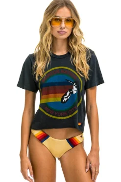 Boyfriend Tees | Aviator Nation SIGNATURE NEW YORK CITY BOYFRIEND TEE - CHARCOAL