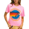 Boyfriend Tees | Aviator Nation SIGNATURE NORTH SHORE BOYFRIEND TEE - NEON PINK NEONPINK