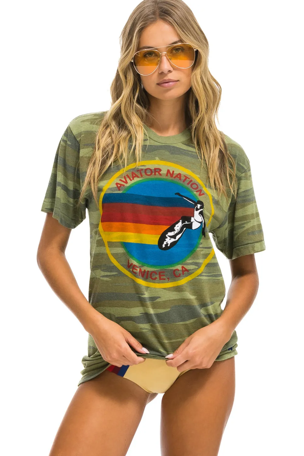 Tees | Tees | Aviator Nation SIGNATURE TEE - CAMO