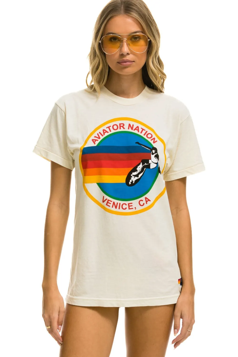 Tees | Tees | Aviator Nation SIGNATURE TEE - VINTAGE WHITE VINTAGEWHITE