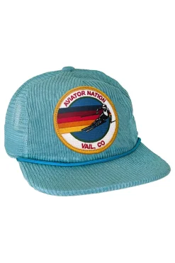Trucker Hats | Trucker Hats | Aviator Nation SIGNATURE VAIL - VINTAGE CORDUROY MESH TRUCKER VINTAGECORDUROYMESHTRUCKER