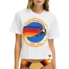 Boyfriend Tees | Aviator Nation SIGNATURE VAIL BOYFRIEND TEE - WHITE