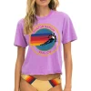 Boyfriend Tees | Aviator Nation SIGNATURE VAIL BOYFRIEND TEE - NEON PURPLE NEONPURPLE