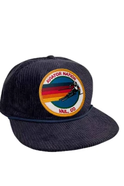 Trucker Hats | Trucker Hats | Aviator Nation SIGNATURE VAIL VINTAGE CORDUROY TRUCKER VINTAGECORDUROYTRUCKERHATSAviatorNationNAVY