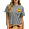 Boyfriend Tees | Tees | Aviator Nation SMILEY 2 BOYFRIEND TEE - HEATHER