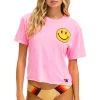 Boyfriend Tees | Tees | Aviator Nation SMILEY 2 BOYFRIEND TEE - NEON PINK NEONPINK