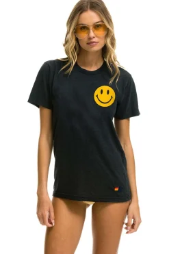 Tees | Tees | Aviator Nation SMILEY 2 CREW TEE - CHARCOAL