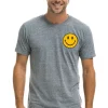 Tees | Tees | Aviator Nation SMILEY 2 CREW TEE - HEATHER GREY HEATHERGREY