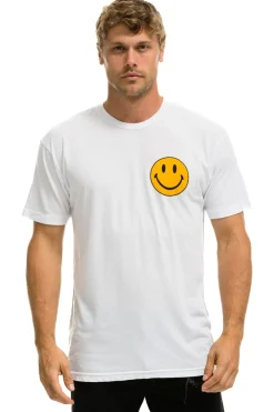 Tees | Tees | Aviator Nation SMILEY 2 CREW TEE - WHITE