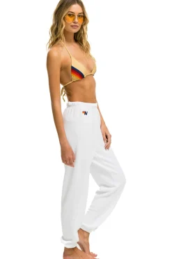 Sweatpants | Aviator Nation SMILEY 2 LIGHT WEIGHT SWEATPANTS - WHITE