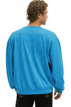 Sweatshirts | Sweatshirts | Aviator Nation SMILEY 2 RELAXED SWEATSHIRT - OCEAN