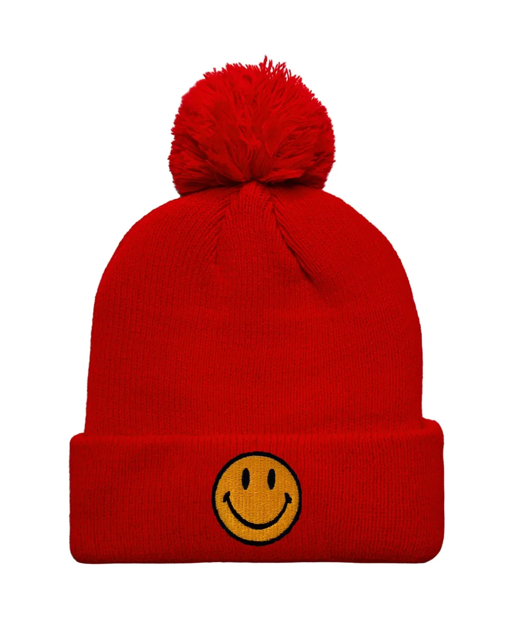 Beanies | Beanie | Aviator Nation SMILEY POM POM RIB BEANIE