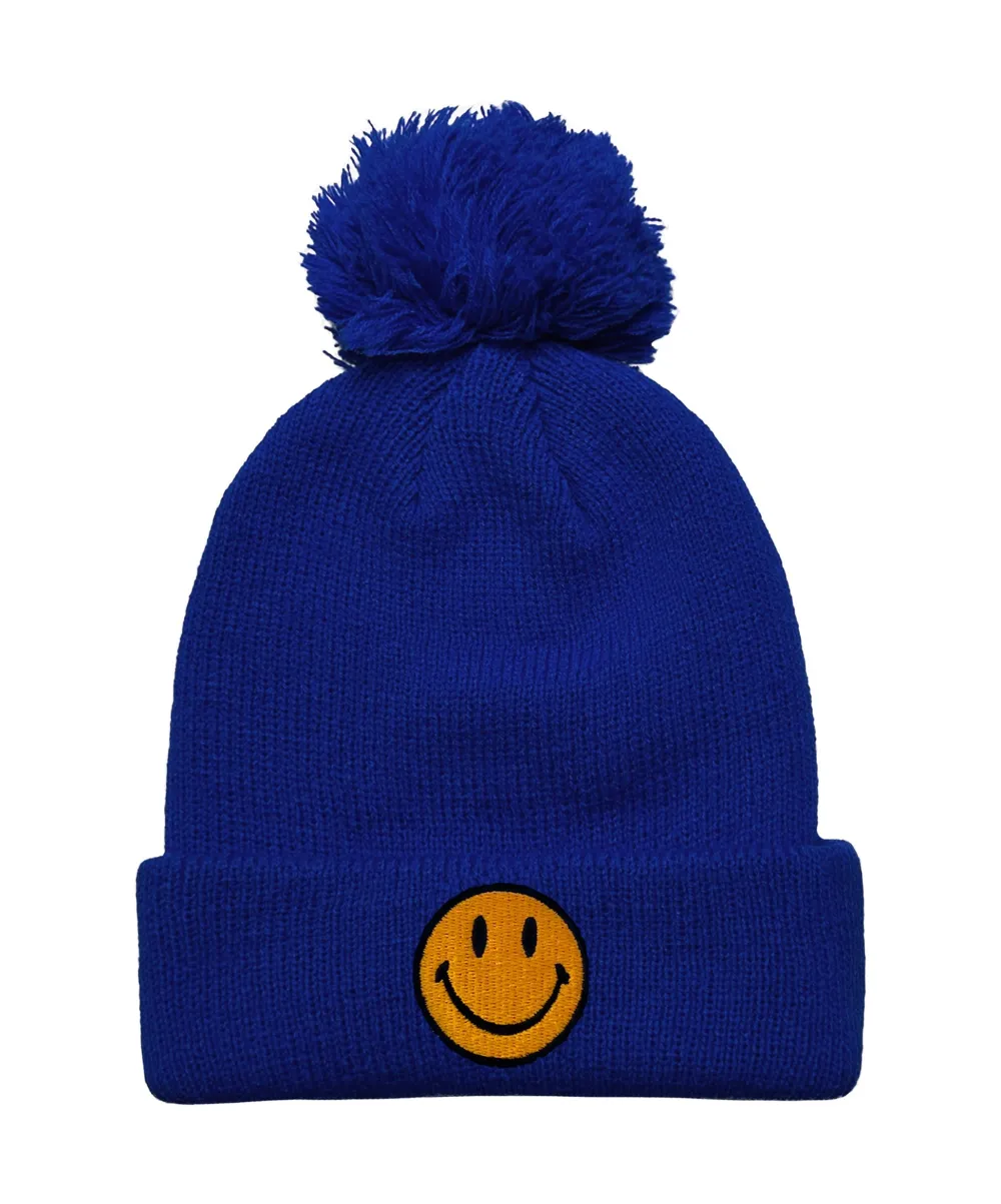 Beanies | Beanie | Aviator Nation SMILEY POM POM RIB BEANIE