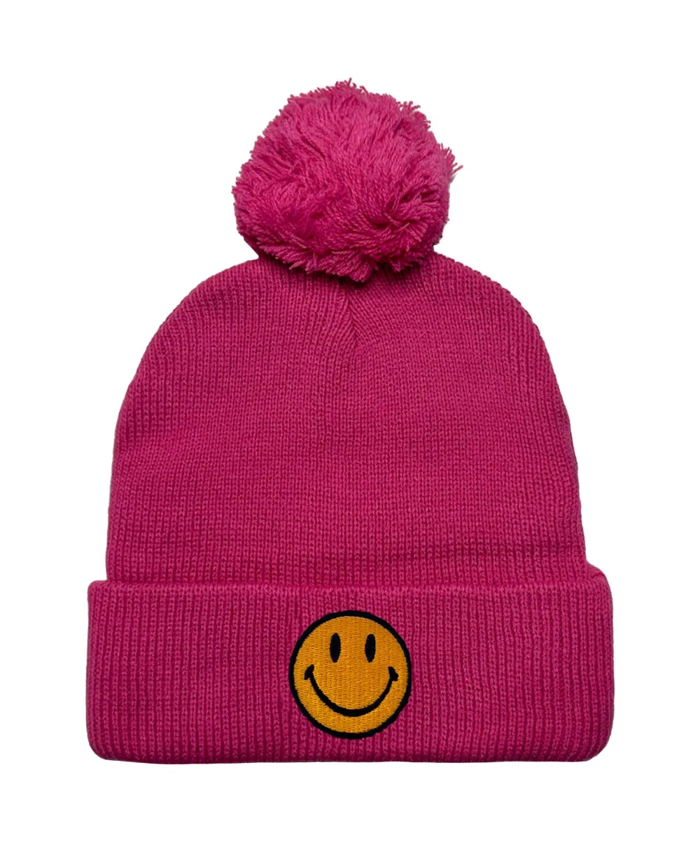 Beanies | Beanie | Aviator Nation SMILEY POM POM RIB BEANIE