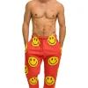 Sweatpants | Aviator Nation SMILEY REPEAT MENS SWEATPANTS - RED