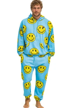 Sweatpants | Aviator Nation SMILEY REPEAT MENS SWEATPANTS - SKY