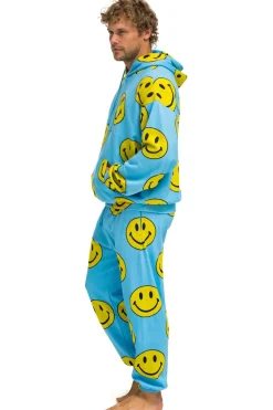 Sweatpants | Aviator Nation SMILEY REPEAT MENS SWEATPANTS - SKY