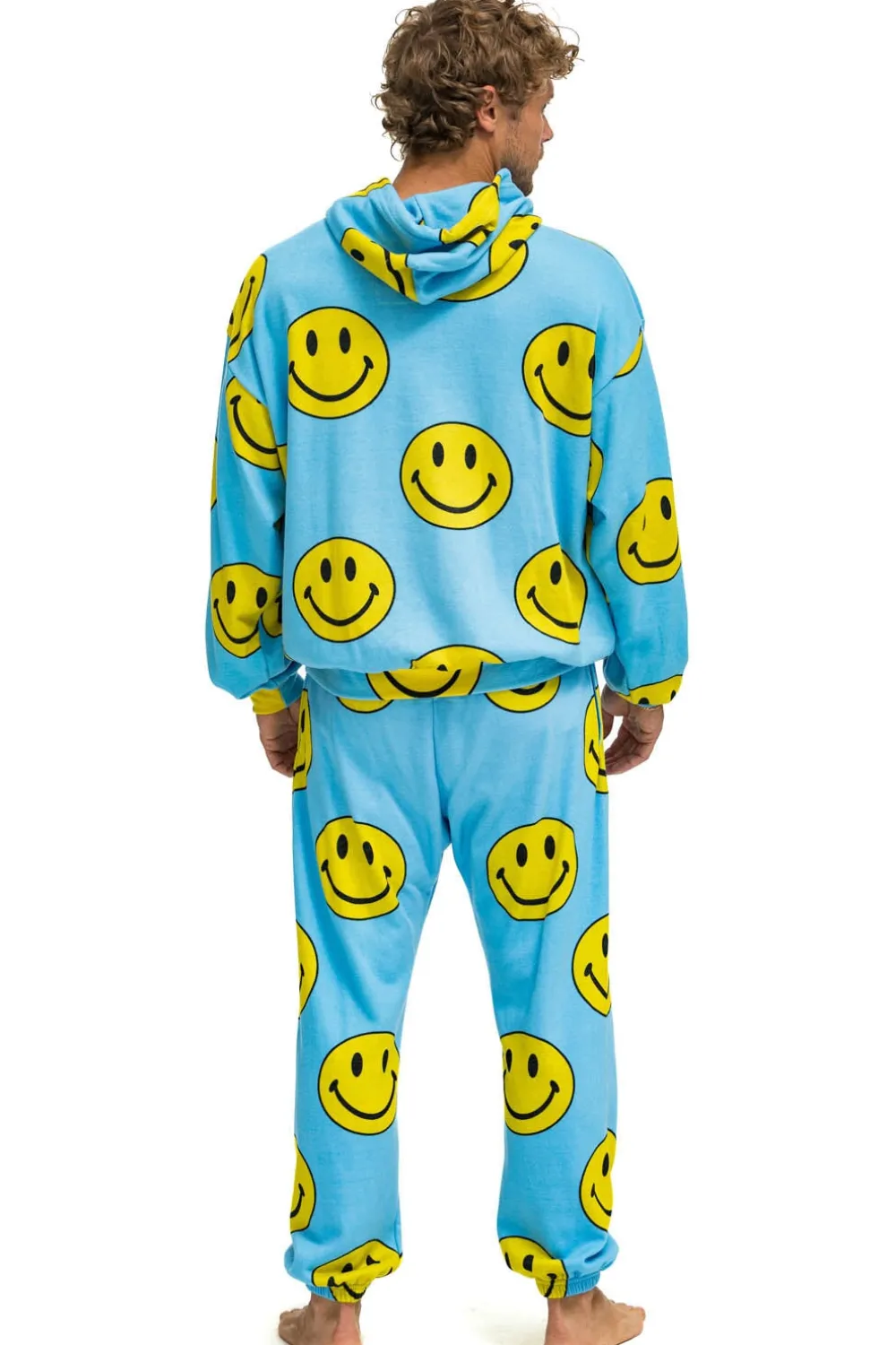 Sweatpants | Aviator Nation SMILEY REPEAT MENS SWEATPANTS - SKY